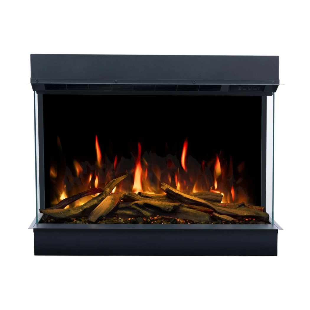 Aflamo Superb 3D 103,2 cm Lareira Elétrica – 3 Lados, Chamas LED, 15 Cores, Aquecimento 1,5 kW