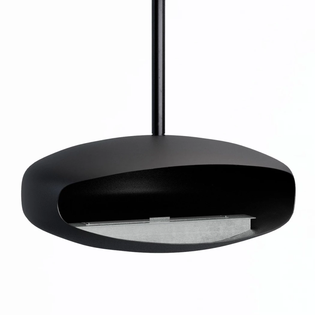 Hein & Haugaard | Lareira de teto a bioetanol UFO-80 Mega em preto polido | Design artesanal dinamarquês | Não requer chaminé