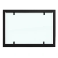 Moldura de aço preta com vidro completo para lareiras de bioetanol Foco Two 800.