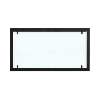 Moldura de aço preta com vidro completo para lareiras de bioetanol Foco Two 1100.