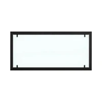 Moldura de aço preta com vidro completo para lareiras de bioetanol Foco Two 1500.