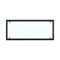 Moldura de aço preta com vidro completo para lareiras de bioetanol Foco Two 1800.