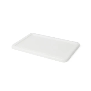 Tampa para caixa de fermentação de massa de pizza em plástico branco transparente - mede 30x40 cm.