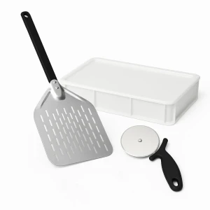 Conjunto iniciante para pizzas da ScandiCrust com pá de pizza, cortador de pizza e caixa de fermentação de massa