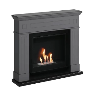 Lareira a Bioetanol Larsen Cinza em Design Minimalista para Casas Modernas