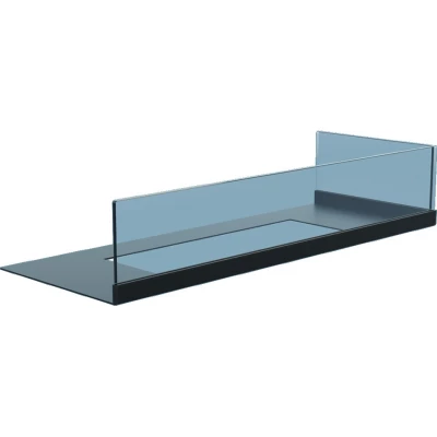 Vidro para lareira de canto - 60 cm Direita Vidro para lareira de canto - 60 cm Direita