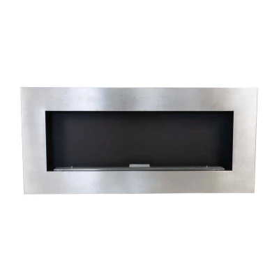 Murus 1200 - Lareira a Bioetnaol suspensa na parede em aço escovado Murus 1200 - Lareira a Bioetnaol suspensa na parede em aço escovado