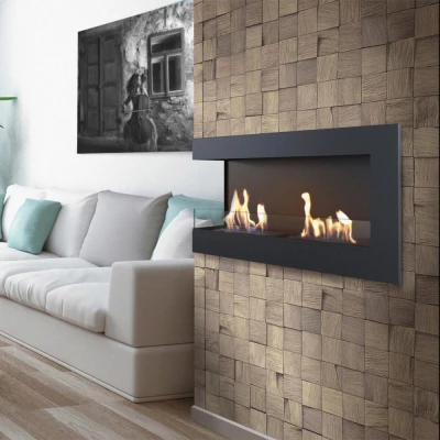 Lareira de Canto 120 cm - Esquerda