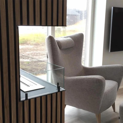 Foco Corner Left 1000 - Lareira de canto a bioetanol