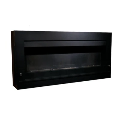 Lareira a Bioetanol Suspensa na Parede em Preto Lareira a Bioetanol Suspensa na Parede em Preto