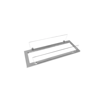 Moldura de aço para um queimador superior de 45 cm. Moldura de aço com vidro para queimador