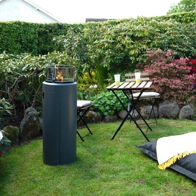 Lareira a gás exterior Nova LED Medium cinzenta da Enders. Nova LED Média - Cinzento