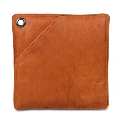 Suporte para Panelas em Couro Castanho Suporte para Panelas em Couro Castanho