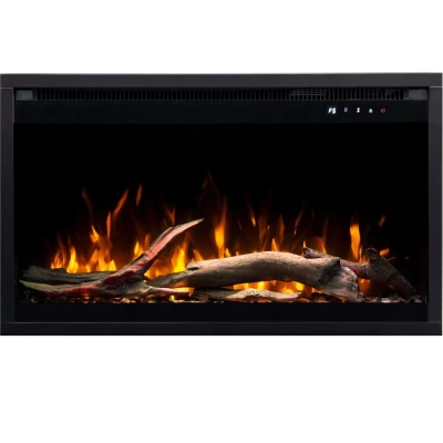 Aflamo 3D Insert 45 × 75 cm (18\" x 30\") – Lareira Elétrica de Encastrar com Chama de LED e Smart Control