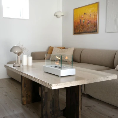 Lambeth Branca - Pequena Lareira a Bioetanol de Mesa Lambeth Branca - Pequena Lareira a Bioetanol de Mesa