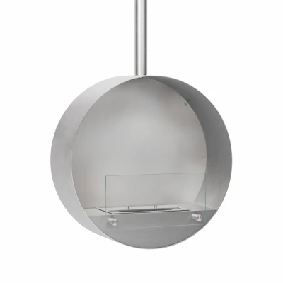 Ottawa Aço 50 cm - Lareira a Bioetanol Redonda Suspensa no Teto Ottawa Aço 50 cm - Lareira a Bioetanol Redonda Suspensa no Teto