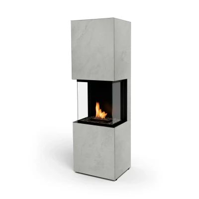 Planika Rock Kreta - Lareira a bioetanol BEV com controlo remoto e acabamento em betão  Planika Rock Kreta - Lareira a bioetanol BEV com controlo remoto e acabamento em betão