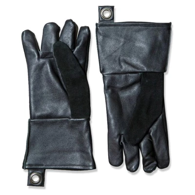 Luvas de Grelhar em Couro Preto - 2 un.