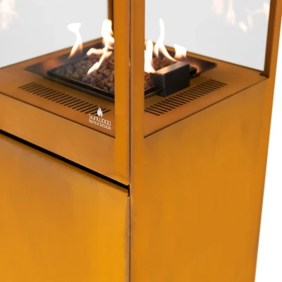 Lareira de Exterior Premium Sunwood Marino - Aço Corten 