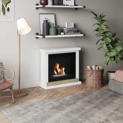 Lareira de Bioetanol com Moldura Hagen Branco