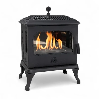 Lareira a Bioetanol Westbo Victoria 85 em Ferro Fundido Lareira a Bioetanol Westbo of Sweden Victoria 85 com Visão de Chama Trilateral em Ferro Fundido