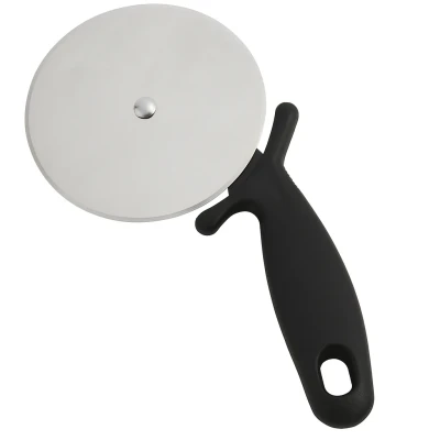 Cortador de Pizza 10cm - Aço Inox, Cabo Ergonómico Cortador de pizza em aço inoxidável com cabo ergonómico preto – lâmina de 10 cm