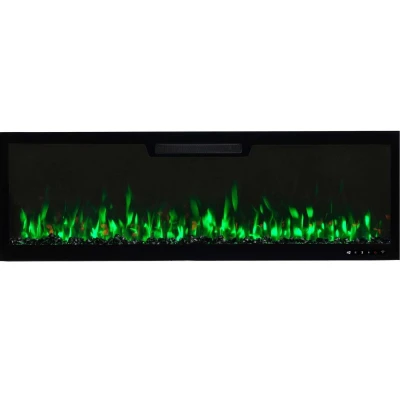 Lareira elétrica de parede Aflamo Elite 153 cm - Preto