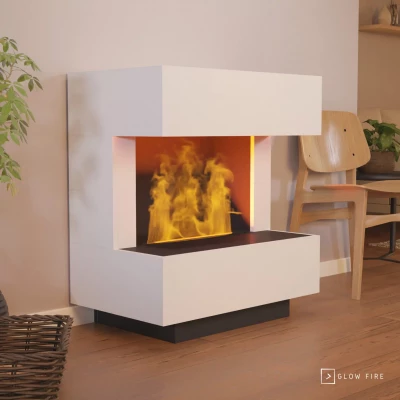 Lareira Elétrica Kleist Opti-Myst Cassette 600 – Compre online Lareira Elétrica Glow Fire Kleist – Cassete Opti-Myst 600, branca, 90 cm x 50 cm x 80 cm