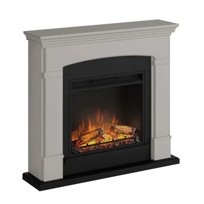 Lareira Elétrica TAGU Helmi – Design independente em bege, compatível com inserto PowerFlame 1 ou 2