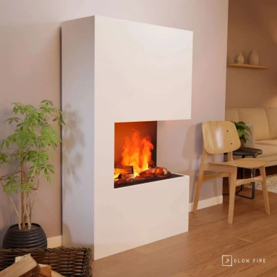 Lareira Vapor Glow Fire Tucholsky Canto Esq. - OMC 600 | Compre Online Glow Fire Tucholsky Canto Esquerdo Branco - OMC 600 | Lareira a Vapor de Água Independente, Branco, 91 cm x 150 cm x 35 cm
