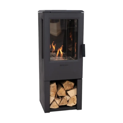 Lareira de Bioetanol Nobel 90 – Independente, Preta, 42,5 cm x 101,5 cm