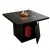 Lareira a gás de exterior Square Table da Planika para botijas de gás GPL