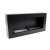 Design Simplista Lareira Bioetanol de Parede Grande - Preto