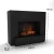 Glow Fire Hauptmann Preto - OMC 600 | Lareira a Vapor de Água Independente, 90 cm x 110 cm x 45 cm