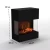Glow Fire Kästner Preto - OMC 600 | Lareira a Vapor de Água Independente, 89 cm x 70 cm x 40 cm
