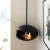 Lareira a Bioetanol suspensa no tecto Cocoon Aeris em Preto