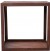 Caixa de Armazenamento de Madeira Aço Corten - 50 cm