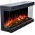 Lareira elétrica encastrada de 3 lados Aflamo Superb 3D 140 preta
