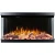 Lareira elétrica de Encastrar Aflamo Superb 40 preta de 3 lados