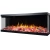 Lareira elétrica de encastrar Aflamo Superb 60 em preto de 3 lados