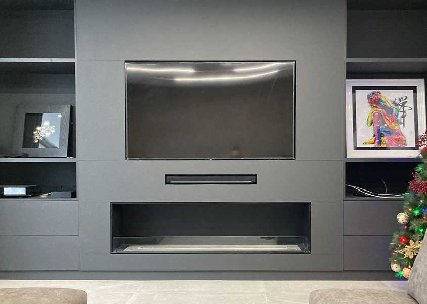 Bioethanol Fireplace Media Wall